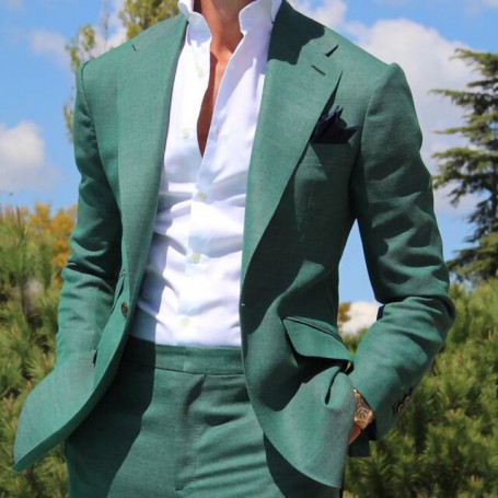 Tuxedo Slim Fit Men Suits 2 Piece Set Formal Business Attire