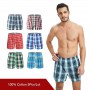 Underwear Boxers Shorts Casual Cotton Sleep Underpants Quality Plaid Loose Comfortable 5 Pcs