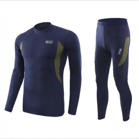 Thermal men underwear sets compression fleece