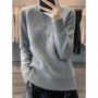 2022 Autumn Winter Thicker Cashmere Sweaters 100% Pure Wool Knitted Women Tops Long Sleeve Knitwear New Female Jumpers