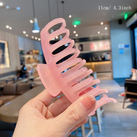 1PC Korean Solid Large Hair Claw Elegant Acrylic Hairpins Barrette Crab Hair Clips for Women Girls Headwear Hair Accessories