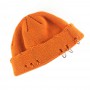 Autumn and Winter Hole Knitted Landlord Men and Women Retro Cold Hat Street Hip-Hop Ring Curled Melon Fur Wool Cap