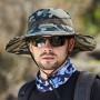 Summer Men Outdoor Fisherman Hat Casual Round Edge Net Hat Women Breathable Bucket Hat Army Camouflage Bonnie Cap Hat For Men
