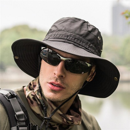 New Bucket Hat Men Anti-UV Sun Hats Outdoor Fishing Hiking Cap Fashion  Quick Drying Caps