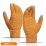 Winter Touch Screen Gloves for Men Women Full Finger Imitation Wool Warm Elastic Knitted Mittens Thick Crochet Mittens