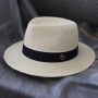 Designer New Natural Panama Soft Shaped Straw Hat Summer Women/Men Wide Brim Beach Sun Cap UV Protection Fedora Birthday Gift