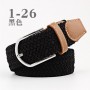 Women Casual Knitted Pin Buckle Without Holes Men Belt Woven Canvas Elastic Expandable Braided Stretch Belts for Female Jeans