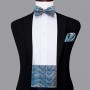 Hi-Tie Vintage Cummerbunds Belt for Men Suit Tuxedo Fashion Floral Paisley Gentleman Trouser Elastic Silk Belt Top Quality