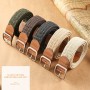 Casual Knitted Men Women Belt Woven Canvas Elastic Expandable Pin Buckle Belts Fashion For Jeans Female Adjustable Waist Belt