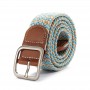 Casual Knitted Men Women Belt Woven Canvas Elastic Expandable Pin Buckle Belts Fashion For Jeans Female Adjustable Waist Belt