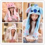 Funny Hat Rabbit Hat Moving Ears Cute Cartoon Toy Hat Airbag Kawaii Funny Toy Cap Kids Plush Toy Birthday Gift Hat for Girls