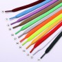 1 Pair 100Cm Flat Popular Sportings Shoes Laces Fluorescent Green Fashion Black Hot Sale Chic Casual Canvas Polyester Shoelaces