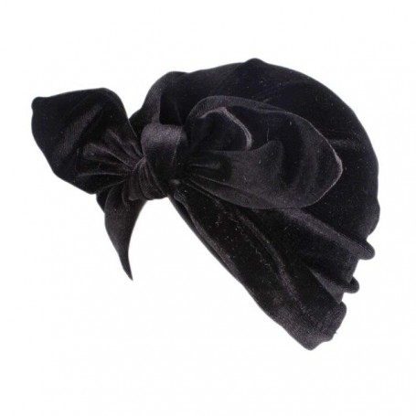 Fashion bow velvet women head scarf turban hat ready to wear inner hijabs femme musulman hijab caps India wrap turbante mujer