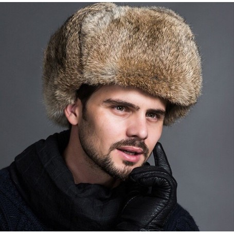 Russian Male Men's Warm Fur Bomber Hats Solid Thicken Earflap Caps Leifeng Solid Snow Hats Warmer Winter Autumn Fashion Hat
