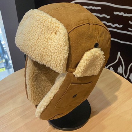 Winter Lei Feng Hat Men and Women Thickened Cycling Pilot Hat Cold Proof Cotton Warm Ear Protection Cap Ski Mask Bomber Hats