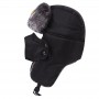 Soviet Military Russian Pilot Hat Winter Outdoor Ski Protective Hat Warm Hat Men's Hat Rabbit Winter Thick Leather Warm