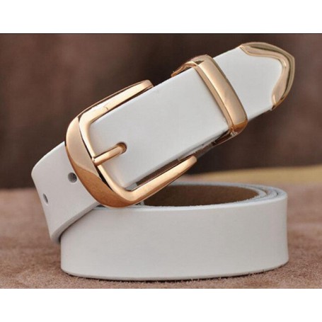 Ladies Belt Cowhide All-match British Fashion Jeans Belt Belt Middle and Young Girls Decorative Belt Business Cowboy Men Belt