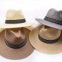 Straw Hat Beach Caps Casual Panama Shade Breathable Vintage Cowboy Jazz Hat Weave Summer Women Man Cap Wholesale