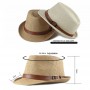 Vintage Summer Straw Hat Cool Men Straw Fedora Panama Hat Paper Retro Hats for Man Solid Fedoras Cap Fedora Men Hat Cap 58-60cm