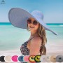 70cm Oversized  Wide Brim Sun Hat Travel  Large UV Protection Beach Straw Hats Women's Summer Floppy Foldable Chapeaux Wholesale
