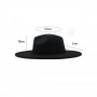 Fashion Womens Felt Hat Wide Brim Fedoras Vintage Cowboy Caps  jazz Hat Solid Color Warm Church Lady Flat Brim