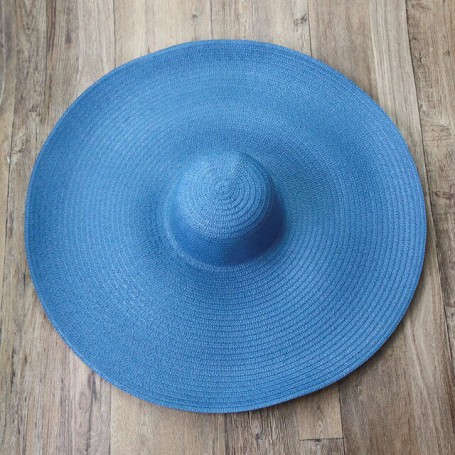 70CM Oversized Fold Fashion Handmade Big Brim Hat Sun Brim Hats Natural Raffia Panama Beach Summer Holiday Headdress Cap