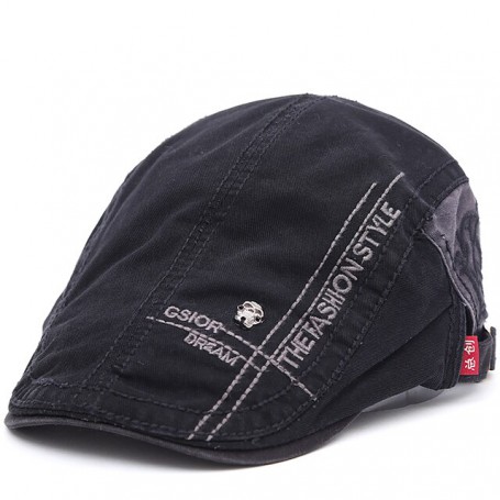 New Summer Outdoor Cotton Berets Caps For Men Casual Peaked Caps Letter Embroidery Berets Hats Casquette Cap