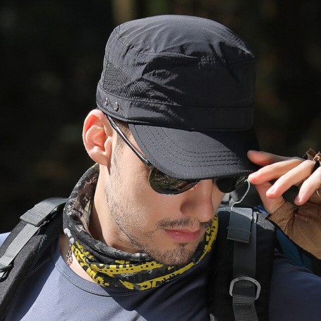 Military Hat Men's Outdoor Sports Peaked Caps Summer Adjustable Solid Color Trucker Hats Spring Sun Protection Sun Cap Gorras