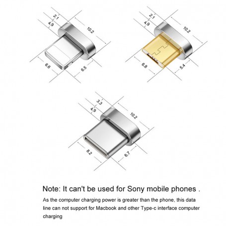 Elough USB Magnetic Cable USB C To Type C Cable Micro USB Cable For iPhone Xiaomi Huawei 2.4A Magnetic Fast Charging Data Wire