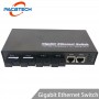 4G2E 1000M Gigabit Ethernet switch Fiber Optical Media Converter Single Mode 4*1.25G Fiber SC 2RJ45 4SC port 2UTP single fiber