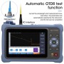 AUA800 NK4000 12-in-1 100KM Mini OTDR 1310/1550nm 26/24dB Fiber Optic Reflectometer Touch Screen VFL OLS OPM RJ45 Cable Tester