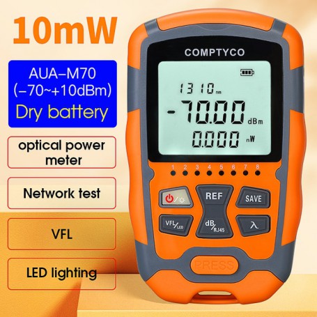 COMPTYCO AUA-M70/50 4 in1 Mini Optical Power Meter Visual Fault Locator Network Cable Test optical fiber tester 10mw 30mw VFL