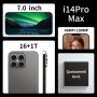 Brand New 14 Pro Max Smartphone 7.0 Inch 16GB + 1TB 10 Core Phone 5G LET Phone HD Screen Face ID Global Version Mobile Phone