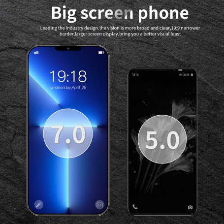 Brand New 14 Pro Max Smartphone 7.0 Inch 16GB + 1TB 10 Core Phone 5G LET Phone HD Screen Face ID Global Version Mobile Phone