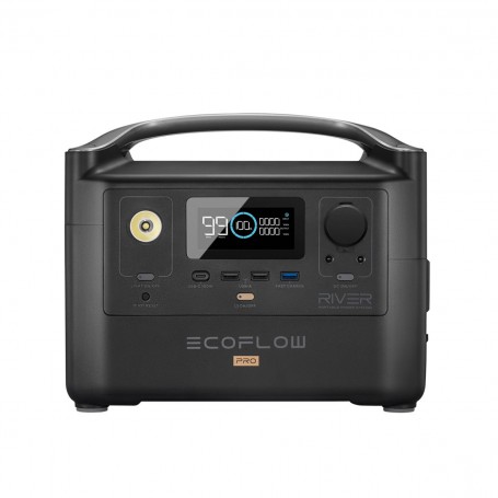 Eco Flow RIVER Pro Power Station Portable 720Wh AC Outlets Extended Capacity Emergency Battery Solar Generator for Home Camping