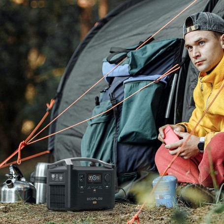 Eco Flow RIVER Pro Power Station Portable 720Wh AC Outlets Extended Capacity Emergency Battery Solar Generator for Home Camping