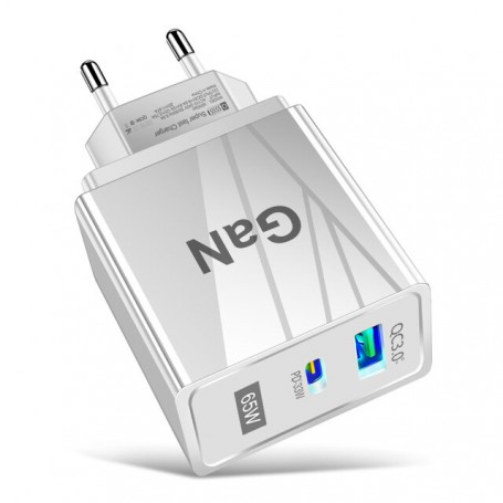 65W Gallium Nitride Fast Charger QC3.0 PD PD33W Smart Quick Charge Adapter For iPhone 13 12 Pro Max Xiaomi Samsung Tablets Phone