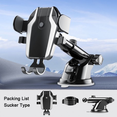Gravity Car Phone Holder Suction Cup Adjustable Universal Holder Stand in Car GPS Mount For iPhone 12 Pro Max Xiaomi POCO