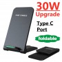 30W Wireless Charger Stand Pad For iPhone 13 12 11 X XS XR Pro Max Samsung S21 S20 S9 S8 Note Qi Fast Wireless Charging Station