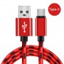 1m 2m 3m USB Type C Cable For Samsung S20 S10 Plus Xiaomi Fast Charging Wire Cord USB-C Charger Mobile Phone USBC Type-C Cable
