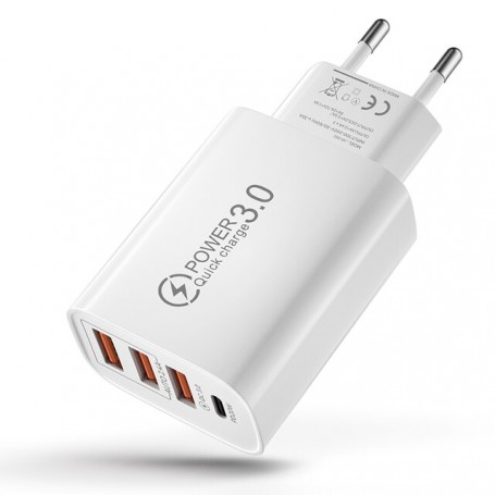 PD 48W USB C Charger Fast Charging QC 3.0 Wall Charger Mobile Phone Charger For iPhone Samsung Xiaomi Huawei USB C Power Adapter