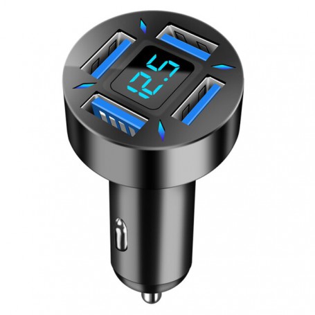 66W USB-A USB-C Car Phone Charger Cigarette Lighter Adapter QC3.0 Fast PD Charge with Degital Display for iphone xiaomi Huawei