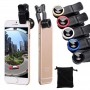 3 in 1 Fish Eye Lens Wide Angle Macro Fisheye Lens 0.67x Zoom With Clip For iPhone Huawei SmartPhone Macro Wide Camera Fish Lens