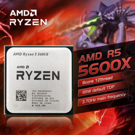 AMD New Ryzen 5 5600X R5 5600X CPU Processor Desktop Gamer Processor 3.7 GHz 6-Core 12-Thread 7NM 100-000000065 AM4 slot