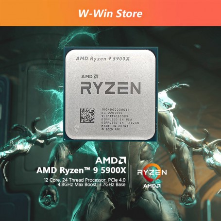 AMD Ryzen 9 5900X R9 5900X 3.7 GHz Twelve-Core 24-Thread CPU Processor 7NM L364M 100-000000061 Socket AM4 no fan