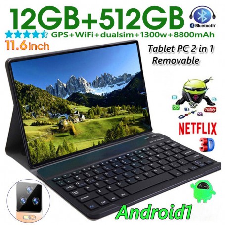 Pad 5 HD 4K Screen Smart Tablet PC Snapdragon 845 12GB RAM+512GB ROM Android 11 Dual Card 5G Wifi Tab Mi