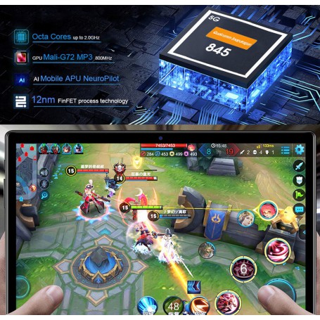 Pad 5 HD 4K Screen Smart Tablet PC Snapdragon 845 12GB RAM+512GB ROM Android 11 Dual Card 5G Wifi Tab Mi