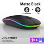 Rechargeable Bluetooth Mice Wireless Mouse RGB Computer Mause LED Backlit Ergonomic Gaming Mouse for Laptop PC