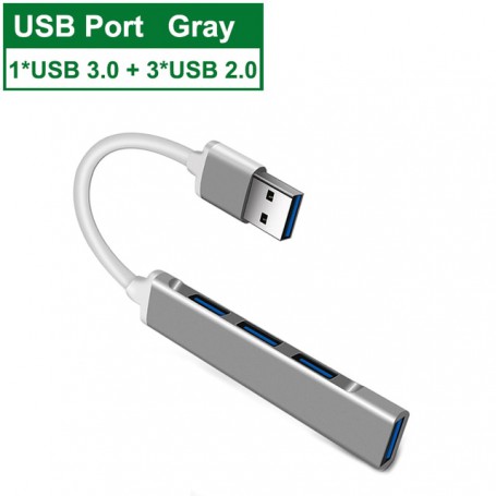 High Speed USB HUB 3.0 Type C 4 Port Multi Splitter Adapter OTG For Lenovo HUAWEI Xiaomi Macbook Pro 15 Air Pro Accessories