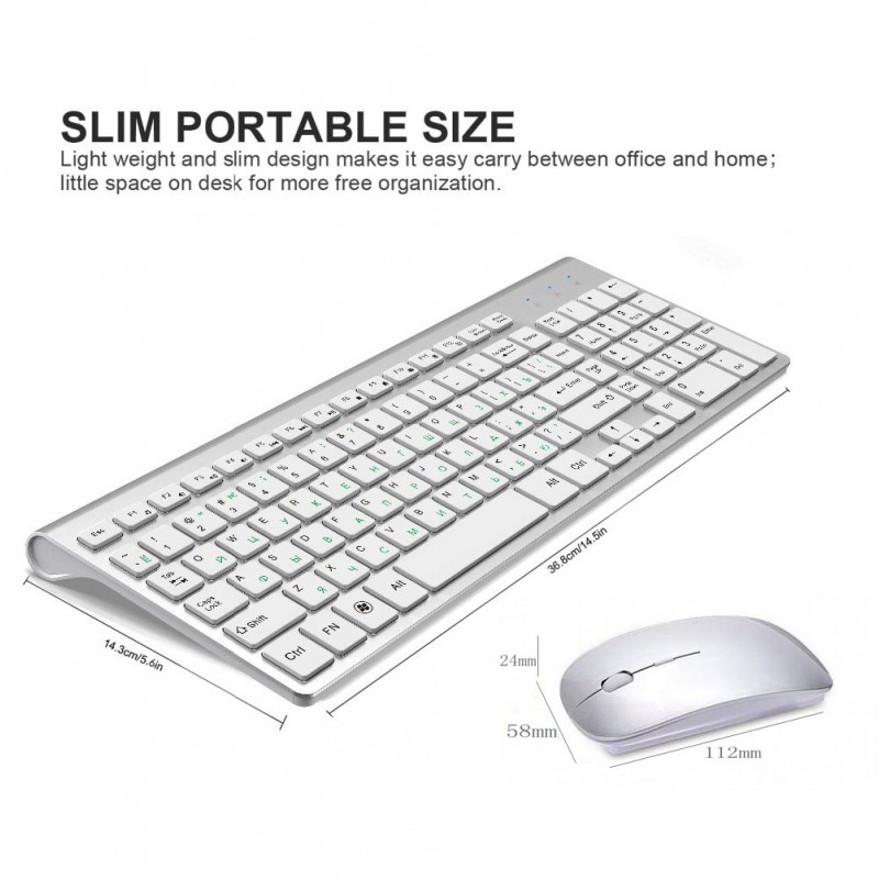 2.4G Wireless Keyboard Mouse Protable Mini Keyboard Mouse Combo Set For ...